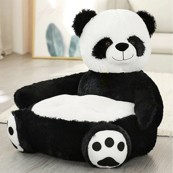 Fauteuil Bébé Animaux BabySofa design panda noir moelleux.