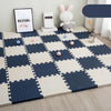 Tapis d'éveil bébé Bleu-Blanc pour un espace doux et coloré.