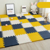 Tapis d'éveil bébé Bleu-Blanc-Jaune pour stimuler les sens de votre enfant.