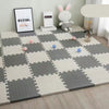 Tapis d'éveil bébé Gris-Blanc, élégant et moderne pour tous les intérieurs.