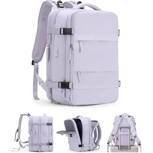 Sac à dos de voyage femme avec multiples compartiments pour un rangement facile.