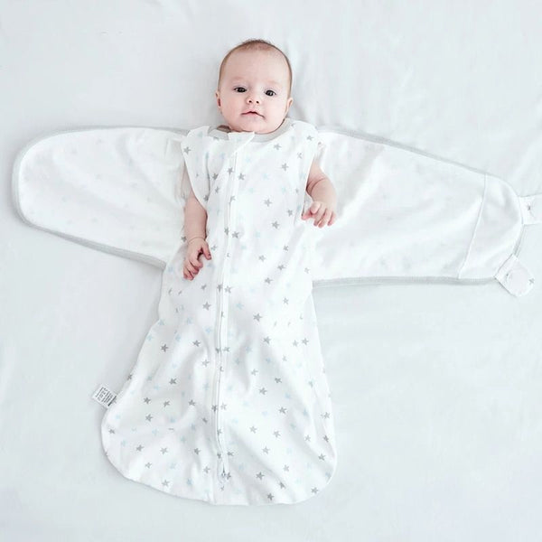 Étapes simples pour envelopper bébé avec la Gigoteuse d'Emmaillotage Bébé.