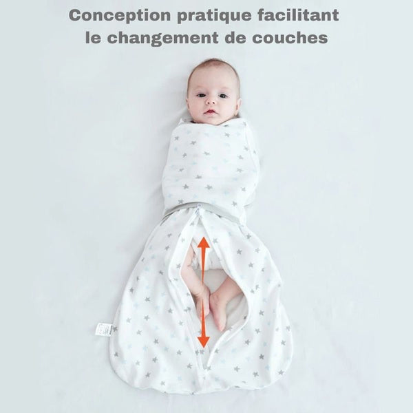 Fonctionnalité innovante de la Gigoteuse d'Emmaillotage Bébé pour un confort parental optimal.