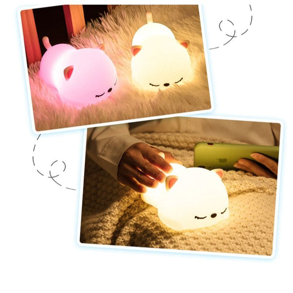 Veilleuses chat idéales pour la détente et la sérénité.