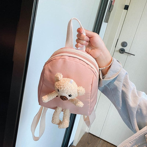 Sac à dos maternelle personnalisé avec prénom et ourson, design adorable pour la maternelle.