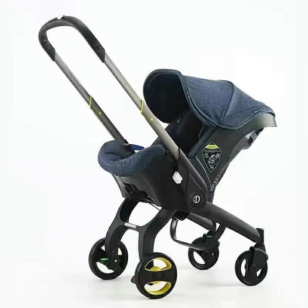 Poussette Siège Auto en tissu denim pour un look moderne