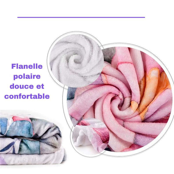 Zoom sur la texture moelleuse et chaude de la Couverture Bébé Personnalisée.