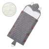 Nid d'ange bébé doux et pratique avec doublure en polaire. Modèle gris.