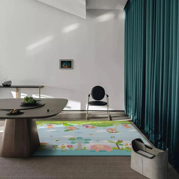 Tapis d'éveil bébé Montessori apportant une touche éducative à la décoration.