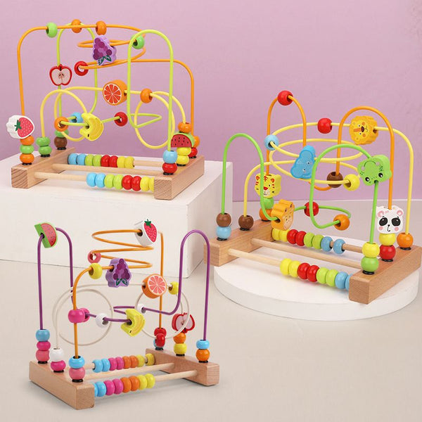 Collection de labyrinthes en bois bébé pour apprendre tout en s'amusant.