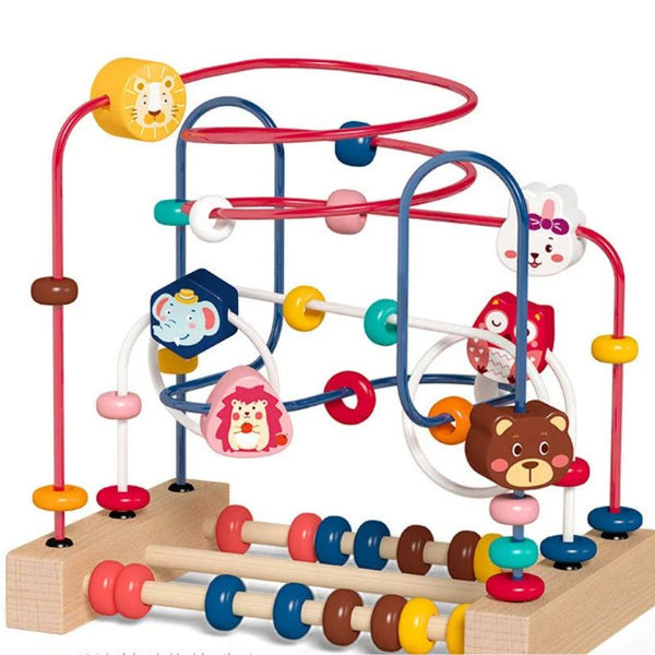 Labyrinthe en bois bébé modèle éléphant-ours.