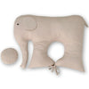 Coussin Bébé Éléphant beige et son complément, assurant un confort optimal pour bébé.