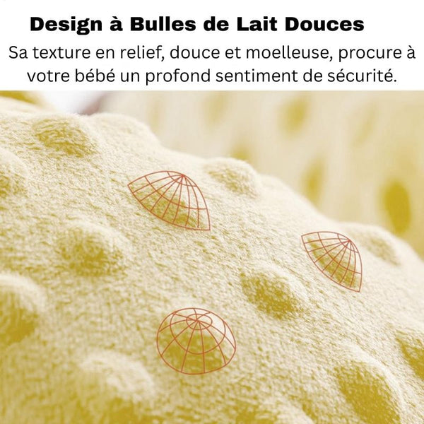 Peluche Tapotante Bébé texture douce à bulles de lait