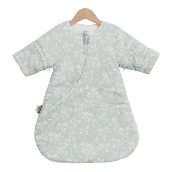 Gigoteuse Hiver bébé motif feuillage vert sauge avec manches amovibles