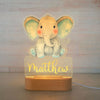 Veilleuse bébé personnalisée "Matthew", design éléphant, douce lumière pour des nuits apaisées.
