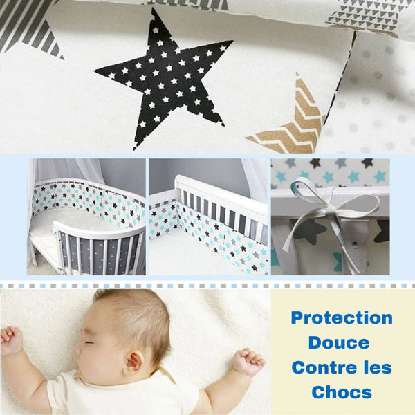 Design étoilé pour ce Tour de Lit Bébé élégant et fonctionnel.