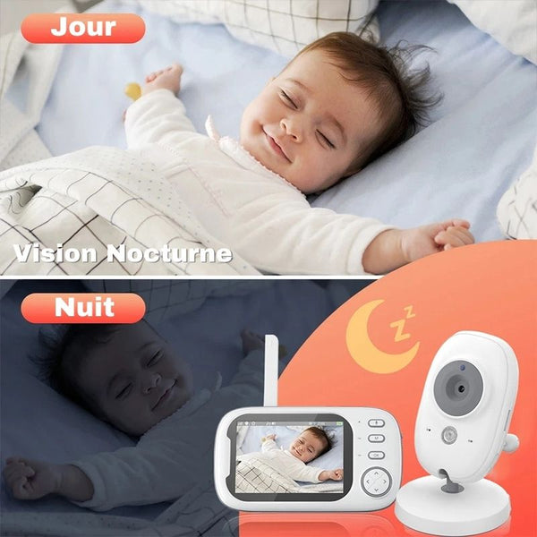 Vision nocturne et diurne du babyphone longue portée en action