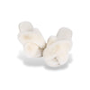 Chaussons Confortable Femme blancs en peluche épaisse avec un style croisé