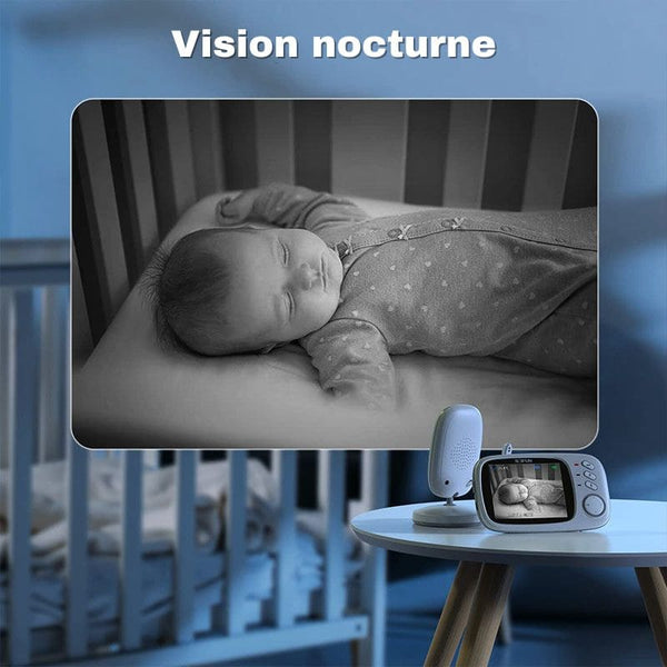 Vision nocturne claire pour une surveillance optimale avec le babyphone caméra longue portée.
