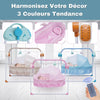 Trois modèles de Berceaux Bébé Électriques disponibles en différentes couleurs tendance.