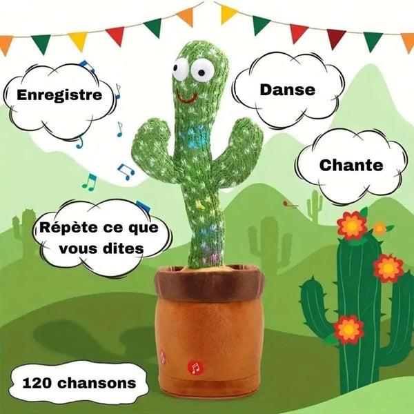 Jouet d'Éveil Bébé Cactus qui Danse avec 120 chansons pour éveiller les enfants.