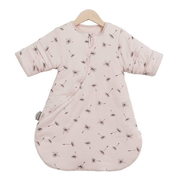 Gigoteuse Hiver rose poudré avec motif pissenlits noirs pour bébé
