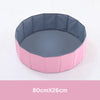 Piscine à balles bébé rose de 80x26 cm, parfaite pour les jeux d'intérieur.
