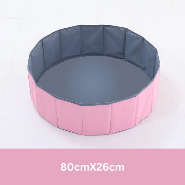 Piscine à balles bébé rose de 80x26 cm, parfaite pour les jeux d'intérieur.
