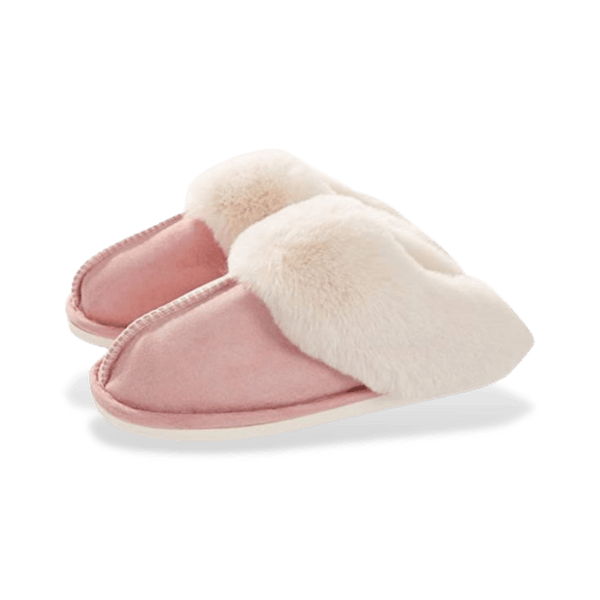 Chaussons Chauds Femme rose avec peluche chaude pour un confort optimal.