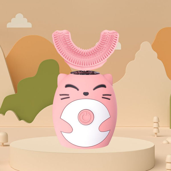 Brosse à dents électrique bébé pour les 2-6 ans, modèle rose, nettoyage en douceur et amusant.