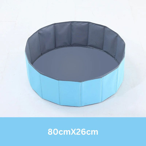 Piscine à balles bébé bleue en tissu Oxford, durable et pliable.