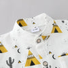 Détail du col de la chemise de l’ensemble pour bébé garçon – taille 12-18 mois
