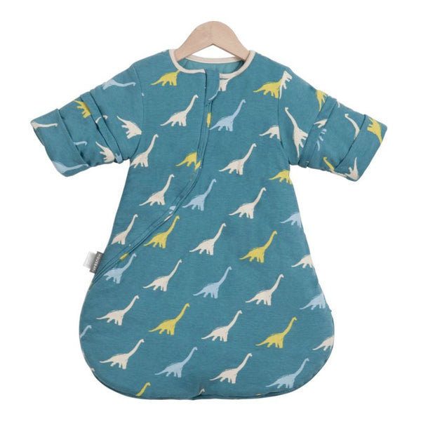 Gigoteuse Hiver bleue avec dinosaures colorés pour bébé garçon