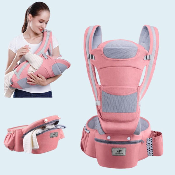 Porte bébé ergonomique BabyCarry en version rose.