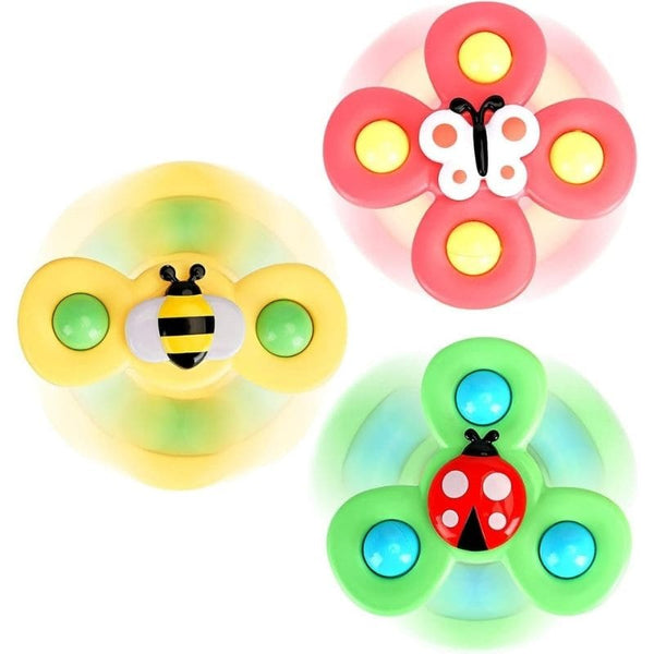Spinner Bébé, vibrant avec des designs d'abeille, papillon et coccinelle.