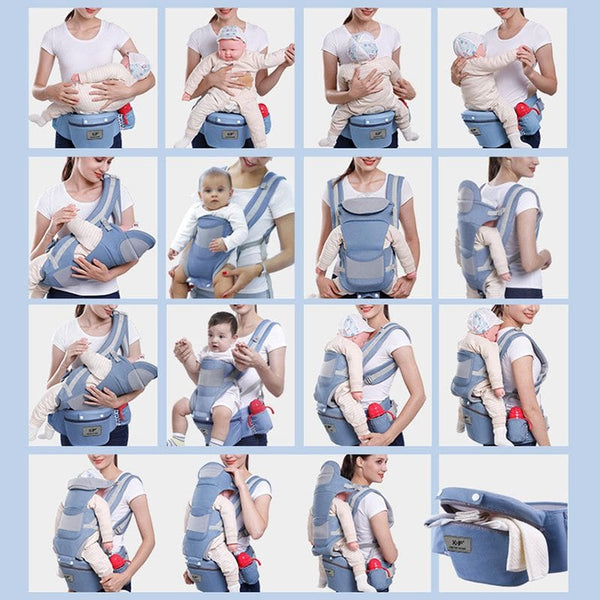 Porte bébé ergonomique multifonctionnel avec multiples positions.