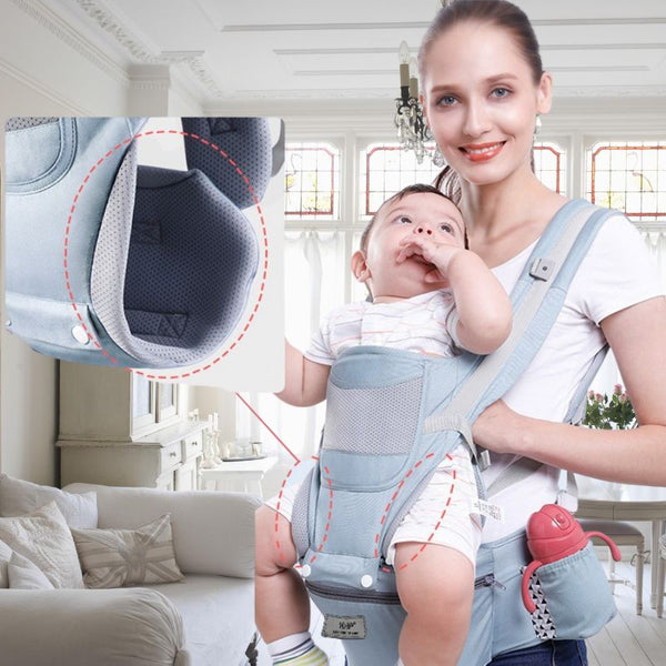 Focus sur les détails de confort du porte bébé ergonomique BabyCarry.