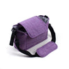 Organisateur de poussette BabyCaddy violet pratique pour parents.