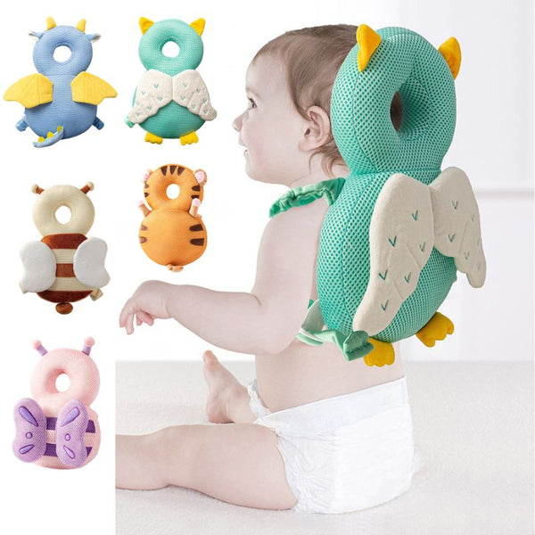 Illustration pratique et design du Coussin de protection anti chute bébé sur un enfant.