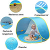 Tente de plage bébé avec protection UV UPF 50+ et bassin intégré pour l'été.