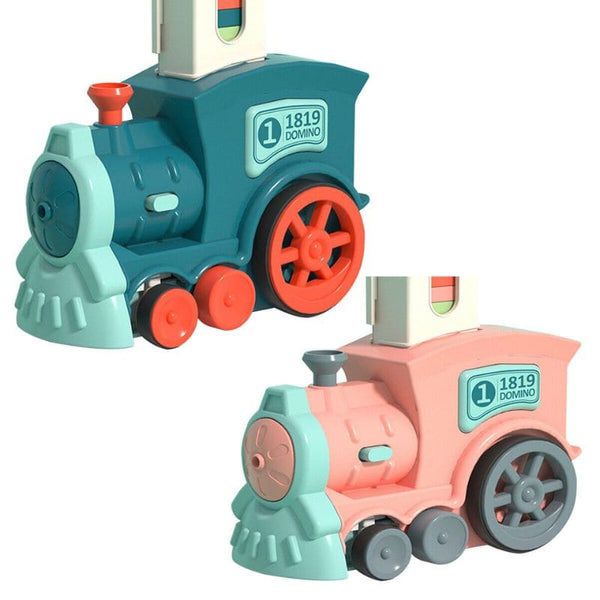 Gros plan sur deux coloris du Train Domino Automatique SmartTrain.