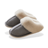 Chaussons Chauds Femme gris avec peluche chaude pour un confort optimal.