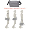 Trois façons de porter l'organisateur de poussette BabyCaddy.