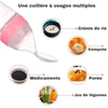 Biberon Cuillère avec fonctions multiples : crème de riz, compote, purée, jus de légumes et médicaments.