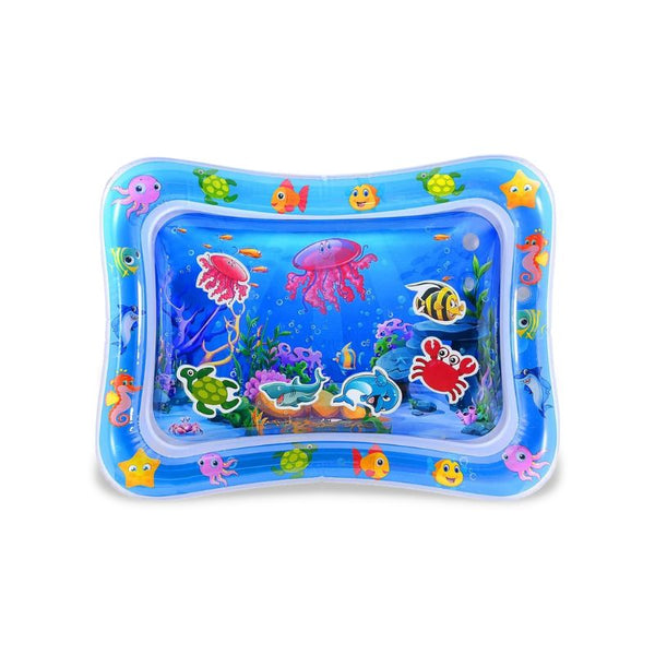 Tapis d'eau bébé BabyFish avec des décors marins pour une immersion sous-marine.