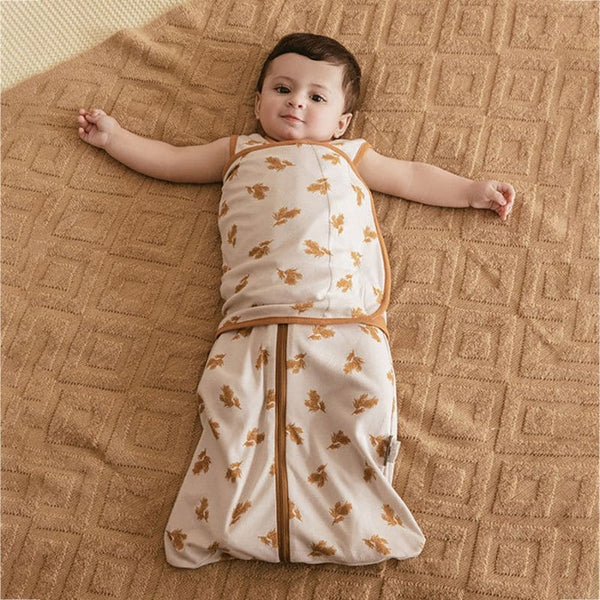 Gigoteuse d’emmaillotage d’été partiellement fermée, bébé bras libres – confort et maintien