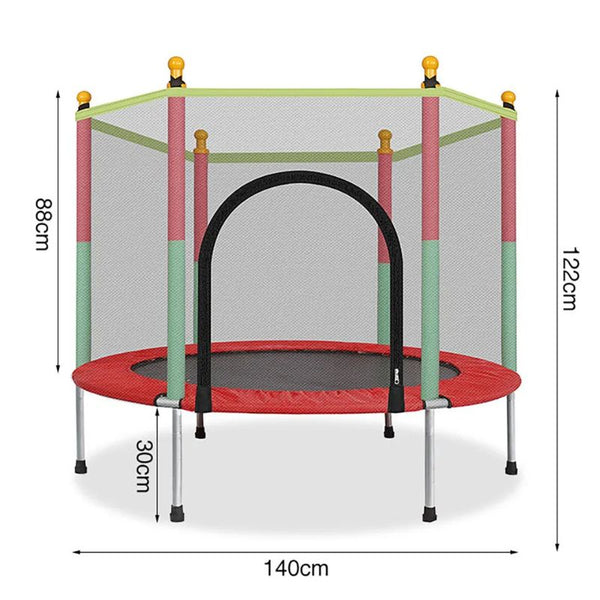 Mesures du trampoline pour enfants pour un espace de jeu sécurisé.