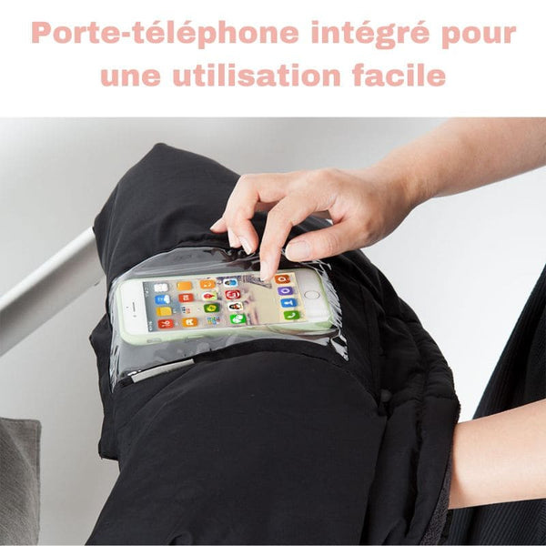 Zoom sur le Protège Main Poussette avec Porte-Téléphone Transparent