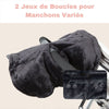 Fixations Ajustables pour Protège Main Poussette en Doublure Confortable
