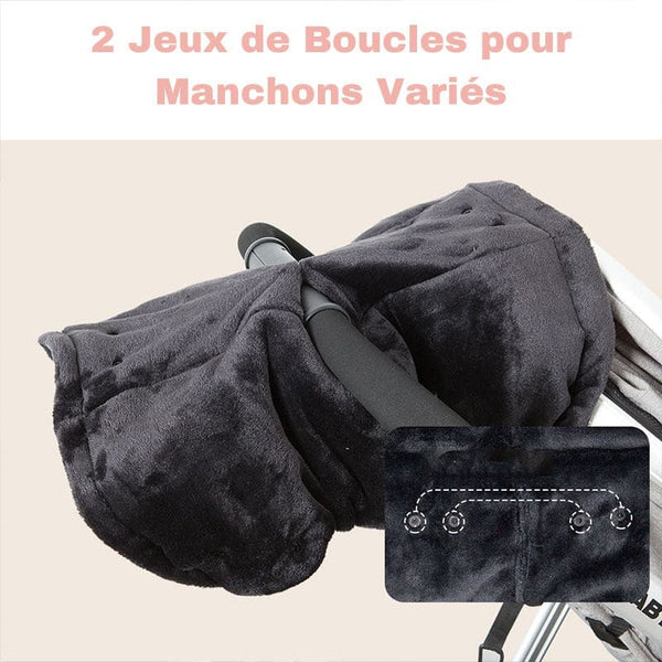 Fixations Ajustables pour Protège Main Poussette en Doublure Confortable